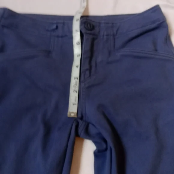 Patagonia Blue Slim Straight Pants Organic Cotton Stretch Size 4 - Picture 8 of 14